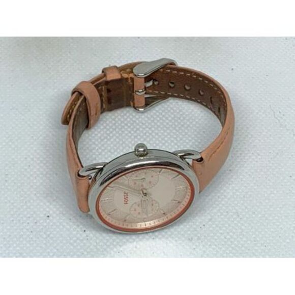 Fossil ES3952 Tailor Women's Brown Leather Analog Dial Quartz Genuine Watch C897 - Picture 7 of 9